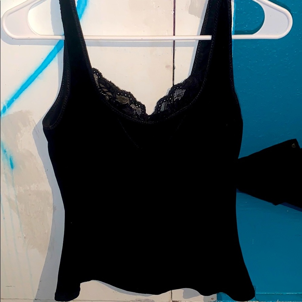 Black velvet tank